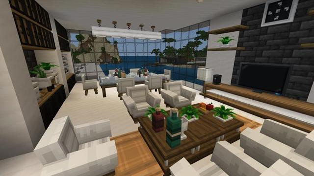 Screenshot of the Minecraft Bedrock Marketplace product Cozy Furniture created by 4KS Studios.