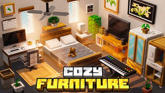 Thumbnail of the Minecraft Bedrock Marketplace product Cozy Furniture created by 4KS Studios.