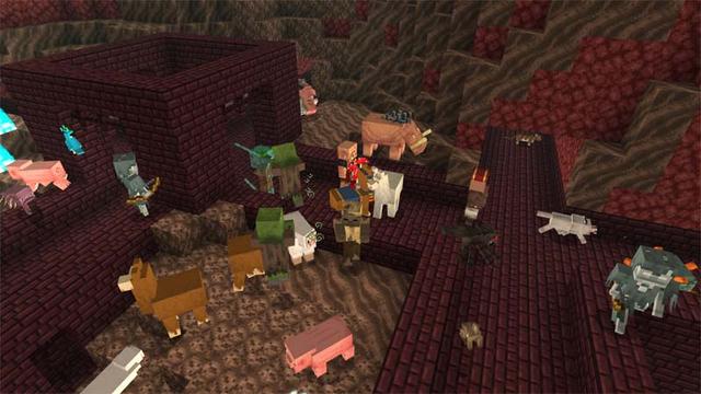 Screenshot of the Minecraft Bedrock Marketplace product DAMAGE = RANDOM MOBS created by 4KS Studios.