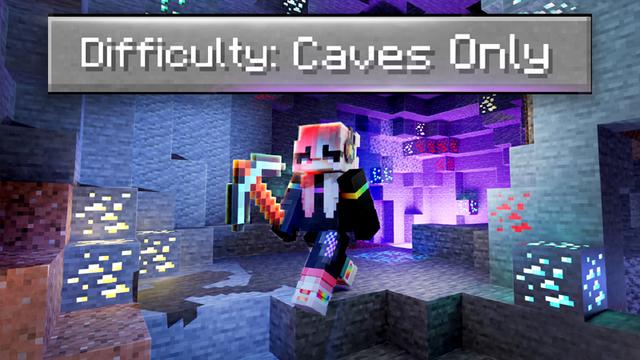 Thumbnail of the Minecraft Bedrock Marketplace product Difficulty: Caves Only! created by 4KS Studios.
