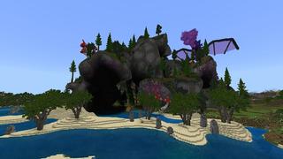 Screenshot of the Minecraft Bedrock Marketplace product Dragon Cave created by 4KS Studios.