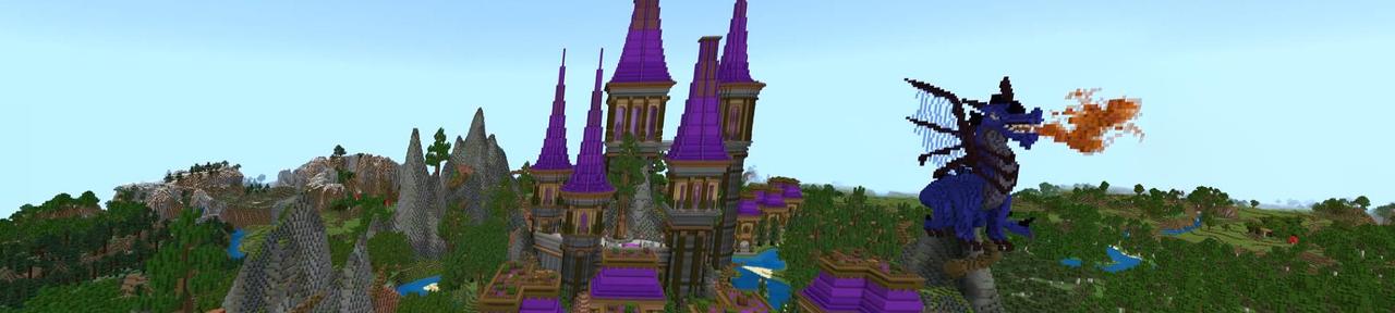 Panorama of the Minecraft Bedrock Marketplace product Dragon Kingdom created by 4KS Studios.
