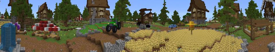 Panorama of the Minecraft Bedrock Marketplace product Farm Life Survival created by 4KS Studios.