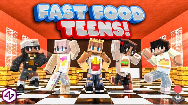 Thumbnail of the Minecraft Bedrock Marketplace product Fast Food Teens! created by 4KS Studios.