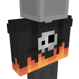 Thumbnail of the Minecraft Bedrock Marketplace product Flaming Skull Shirt created by 4KS Studios.