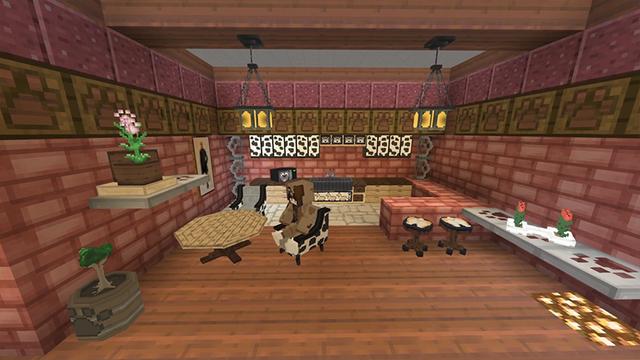 Screenshot of the Minecraft Bedrock Marketplace product Furniture: Dogs created by 4KS Studios.