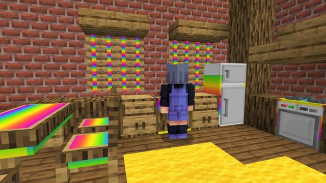 Screenshot of the Minecraft Bedrock Marketplace product FURNITURE RGB CRAFTABLE created by 4KS Studios.