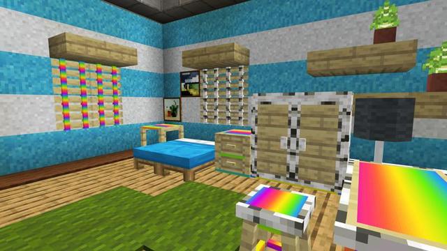 Screenshot of the Minecraft Bedrock Marketplace product FURNITURE RGB CRAFTABLE created by 4KS Studios.