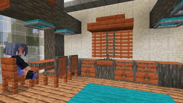 Screenshot of the Minecraft Bedrock Marketplace product FURNITURE RGB CRAFTABLE created by 4KS Studios.