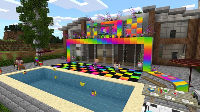Screenshot of the Minecraft Bedrock Marketplace product Furniture RGB created by 4KS Studios.