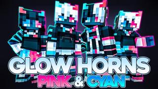 Thumbnail of the Minecraft Bedrock Marketplace product Glow Horns Pink & Cyan created by 4KS Studios.