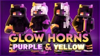 Thumbnail of the Minecraft Bedrock Marketplace product Glow Horns Purple & Yellow created by 4KS Studios.