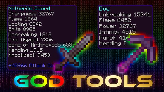 Thumbnail of the Minecraft Bedrock Marketplace product God Tools created by 4KS Studios.