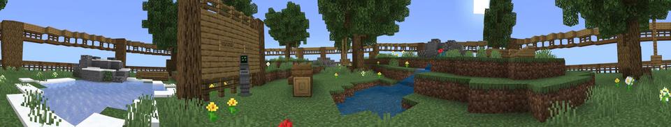 Panorama of the Minecraft Bedrock Marketplace product Grid Parkour Biomes created by 4KS Studios.