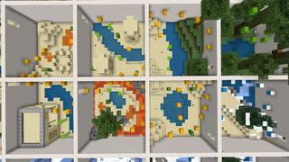 Screenshot of the Minecraft Bedrock Marketplace product Grid Parkour Biomes created by 4KS Studios.