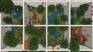 Screenshot of the Minecraft Bedrock Marketplace product Grid Parkour Biomes created by 4KS Studios.