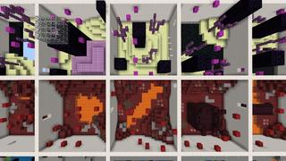 Screenshot of the Minecraft Bedrock Marketplace product Grid Parkour Biomes created by 4KS Studios.