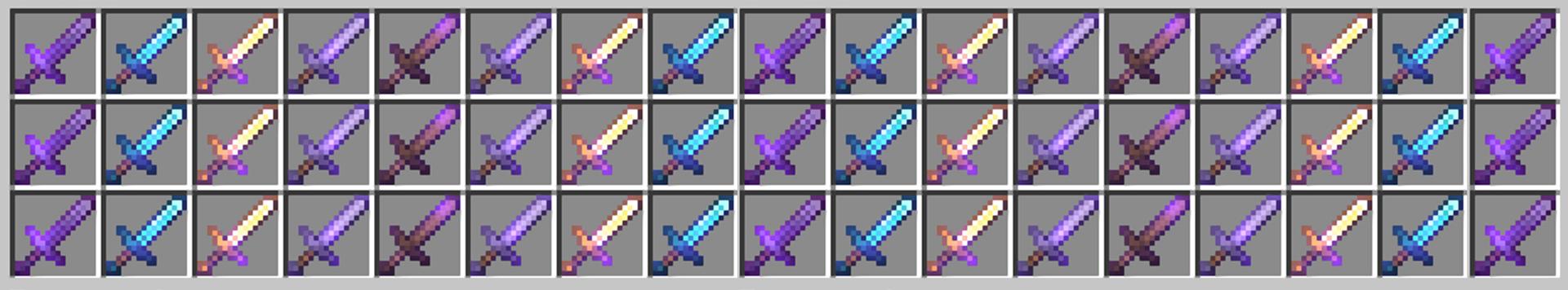 Panorama of the Minecraft Bedrock Marketplace product Hacker Swords created by 4KS Studios.