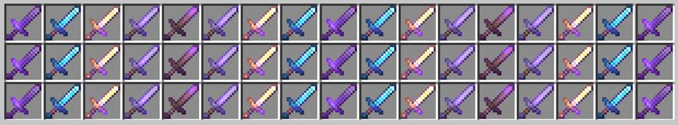 Panorama of the Minecraft Bedrock Marketplace product Hacker Swords created by 4KS Studios.