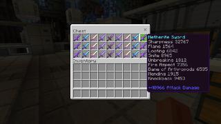 Screenshot of the Minecraft Bedrock Marketplace product Hacker Swords created by 4KS Studios.