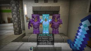 Screenshot of the Minecraft Bedrock Marketplace product Hacker Weapons created by 4KS Studios.