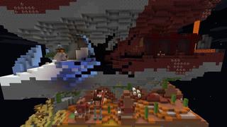 Screenshot of the Minecraft Bedrock Marketplace product Halloween Parkour Dimensions created by 4KS Studios.