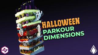 Thumbnail of the Minecraft Bedrock Marketplace product Halloween Parkour Dimensions created by 4KS Studios.