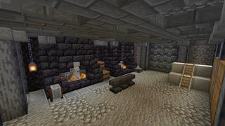 Screenshot of the Minecraft Bedrock Marketplace product Halloween Secret Base created by 4KS Studios.
