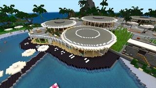 Screenshot of the Minecraft Bedrock Marketplace product Island Mega Mansion created by 4KS Studios.