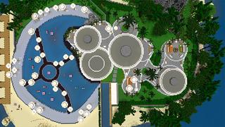 Screenshot of the Minecraft Bedrock Marketplace product Island Mega Mansion created by 4KS Studios.