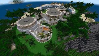 Screenshot of the Minecraft Bedrock Marketplace product Island Mega Mansion created by 4KS Studios.