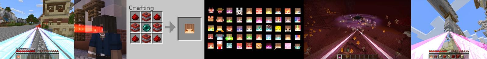 Panorama of the Minecraft Bedrock Marketplace product Laser Eyes created by 4KS Studios.