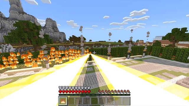 Screenshot of the Minecraft Bedrock Marketplace product Laser Eyes created by 4KS Studios.