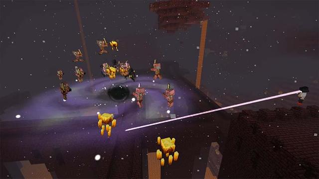 Screenshot of the Minecraft Bedrock Marketplace product Laser Eyes created by 4KS Studios.