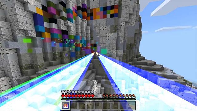 Screenshot of the Minecraft Bedrock Marketplace product Laser Eyes created by 4KS Studios.