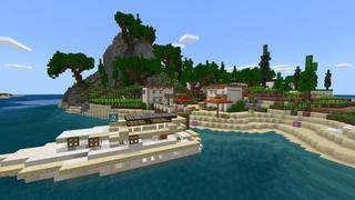 Screenshot of the Minecraft Bedrock Marketplace product Lucky Block Millionaire Resort created by 4KS Studios.