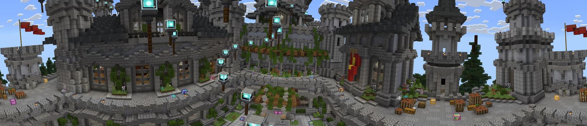 Panorama of the Minecraft Bedrock Marketplace product Lucky Block Parkour created by 4KS Studios.