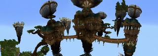 Panorama of the Minecraft Bedrock Marketplace product Lucky Block Skybase created by 4KS Studios.