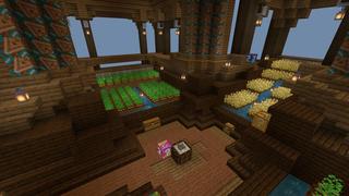 Screenshot of the Minecraft Bedrock Marketplace product Lucky Block Skybase created by 4KS Studios.