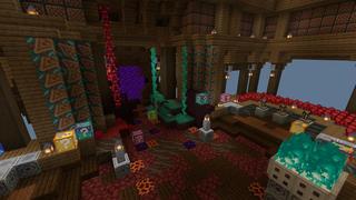 Screenshot of the Minecraft Bedrock Marketplace product Lucky Block Skybase created by 4KS Studios.