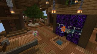 Screenshot of the Minecraft Bedrock Marketplace product Lucky Block Skybase created by 4KS Studios.