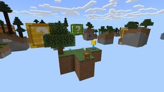 Screenshot of the Minecraft Bedrock Marketplace product Lucky Block Skyblock created by 4KS Studios.