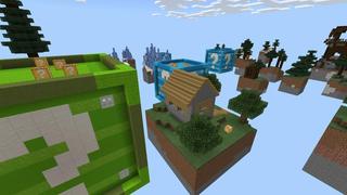 Screenshot of the Minecraft Bedrock Marketplace product Lucky Block Skyblock created by 4KS Studios.