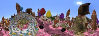 Panorama of the Minecraft Bedrock Marketplace product Lucky Block Sweet Life created by 4KS Studios.