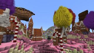 Screenshot of the Minecraft Bedrock Marketplace product Lucky Block Sweet Life created by 4KS Studios.