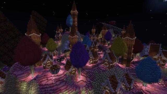 Screenshot of the Minecraft Bedrock Marketplace product Lucky Block Sweet Life created by 4KS Studios.