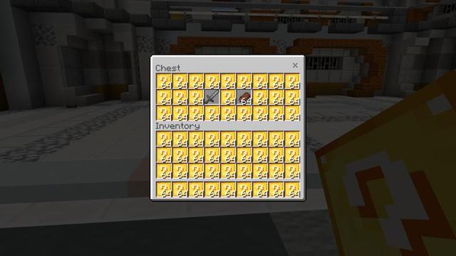 Screenshot of the Minecraft Bedrock Marketplace product Lucky Block created by 4KS Studios.