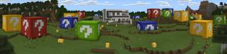 Panorama of the Minecraft Bedrock Marketplace product Lucky Blocks. created by 4KS Studios.
