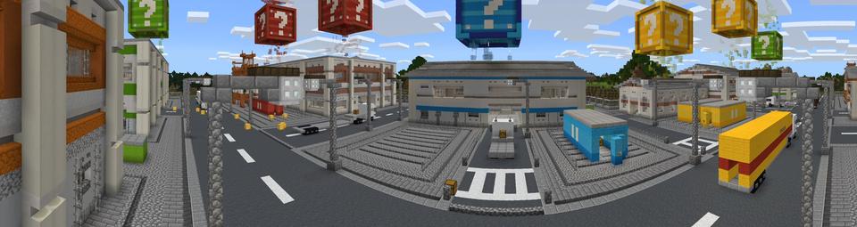Panorama of the Minecraft Bedrock Marketplace product Lucky Blocks! created by 4KS Studios.