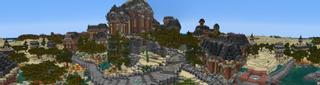 Panorama of the Minecraft Bedrock Marketplace product Lucky Blocks Desert Paradise created by 4KS Studios.